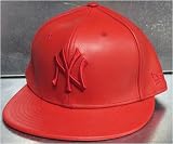 New York Yankees Red Leather New Era 59/50 Fitted Cap