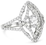 Katie Decker "Gothic" 18k White Gold and Diamond Ring, Size 7