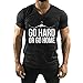 DashX Go Hard Or Go Home Teefit Fitness Series Cotton Mens V-Neck T-Shirt