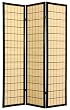 Unique Design Room Divider Partition - 6ft. Kimura Japanese Shoji Privacy Folding Portable Floor Screen - 4 Colors - 4 Sizes