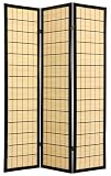 Unique Design Room Divider Partition - 6ft. Kimura Japanese Shoji Privacy Folding Portable Floor Screen - 4 Colors - 4 Sizes