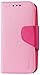 Reiko Wallet Case 3-In-1 for BLU life Play L100A with Interior Leather-Like Material And Polymer Cover - Retail Packaging - Pink