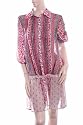 ONLY Burgandy Druck Chiffon Sommer Kleide