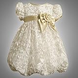 Bonnie Jean TODDLERS 2T-4T METALLIC-GOLD IVORY BONAZ RIBBON BUBBLE SKIRT Special Occasion Flower Girl Holiday Pageant Party Dress