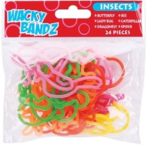 Toner Memory Shaped Wacky Bandz 24/Pkg-Insects