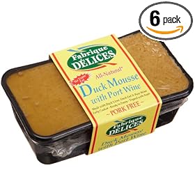 Fabrique Delices Duck Mousse with Port Wine (Pork-Free), 7-Ounce Terrines (Pack of 6) by Fabrique Delices