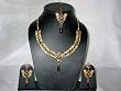 Gift for Mother- Designer Red Green Polki Necklace Earrings Set Fashion Jewelry