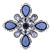 Vintage Inspired Silver & Sapphire Hues Brooch