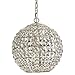 Currey and Company 9005 Roundabout - One Light Pendant, Silver Leaf Finish
