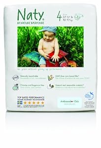 Nature Babycare Chlorine-Free Diapers (Pack of 4) [Amazon Frustration-Free Packaging]