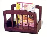 Cherry Finish Wood Magazine Rack