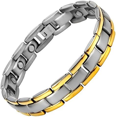 Enhance Life Titanium Magnetic 4-in One Bracelet in Black Gift Box + Free Link Removal Tool