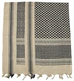 PLO Pali Tuch mit Fransen ca. 115x110cm schwarz-sand