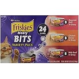 Friskies Cat Food, Meaty Bits, Variety Pack, 24-Count, 24/5.5oz