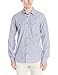 Calvin Klein Men's High Low Corded Dobby Plaid Long Sleeve Woven Shirt