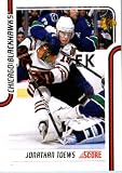 2011/12 Score Hockey Card # 112 Jonathan Toews Chicago Blackhawks In Protective Display Case !