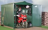 Secure Motorcycle Garage 5 x 9ft Dark Green (Including Assembly) - Large motorbike unit for secure outdoor storage.