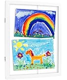 Pearhead Children's Artwork Storage Frame, White