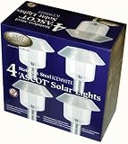 Proteam 360/399 - 4 Stainless Steel Ice White 'Ascot' Solar Lights Outdoor Living
