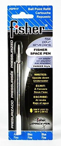 2 Packs: Fisher Space Pens Blue Ink Fine Point Refill, Carded (SPR1F) by Fisher Space