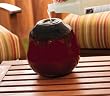 Single Flame Ceramic Firepot - Burgundy Glaze Single Flame Ceramic Firepot - Burgundy Glaze