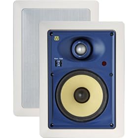 M&S SYSTEMS WG100W 6.5- Inch WAVEGUIDE SERIES IN-WALL SPEAKERS (PAIR)