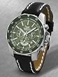 Vostok-Europe - N-1 Rocket Chronograph - Stainless Steel Case w/ Leather Strap and Green Dial