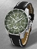 Vostok-Europe - N-1 Rocket Chronograph - Stainless Steel Case w/ Leather Strap and Green Dial