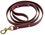 Signature K9 Heavy Leather Leash, 6-Feet by 7/8-Inch, Burgundy Reviews