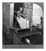 Historic Print (M): Churning butter with old-fashioned dasher churn, creamery, East Aurora, N.Y.