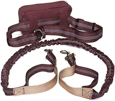 Dog Leash Hands-Free Dog Leash for Walking, Running, Hiking, Adjustable Waist Dog Leash, Dog Running Leash with Bag Dispenser, Dog Training Leash by Petsally