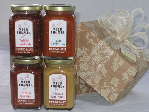 Wild Thymes Deluxe Dipping Sauce Sampler Gift Box by Wild Thymes Farm, Inc