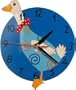 Mila Childrens Wall Clock, Mother Goose, Hand Painted, Diameter 22 cm