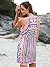 Floerns Women's Keyhole Printed Halter Neck Shift Mini Dress Pink M