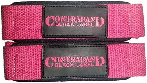 Contraband Sports 200110 Women's Black Label Padded Cotton Lifting Straps (Pink)