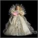 14 Animated Fiber Optic Angel Christmas Tree Topper With Elegant Gold Dress