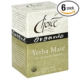 Choice Organic Yerba Mat?, 16-Count Box (Pack of 6)
