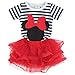 LittleSpring Little Girls' Striped Clothing Sets Cartoon