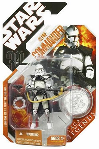 513TD0K ExL Star Wars: Saga Legends Clone Commander (Silver) Action Figure