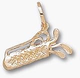 Small Golf Bag Charm - 14KT Gold Jewelry
