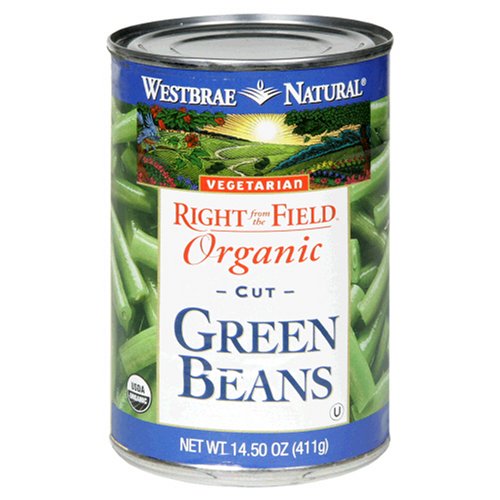 Westbrae Natural Vegetarian Organic Cut Green Beans, 14.5 Ounce Cans (Pack of 12)