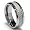 8MM Men's Tungsten Carbide Ring with White Carbon Fiber Inaly size 8