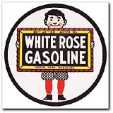 Signpast Reproduction Vintage Sign, WHITE ROSE GASOLINE