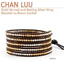 【CHAN LUU】正規品☆チャンルー ブレスレット ブラウンレザー Silver×Gold MIX