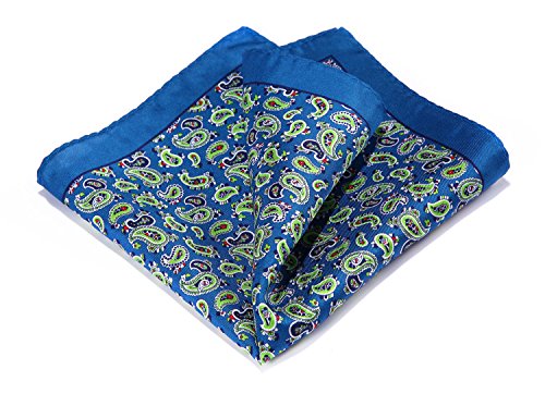 HISDERN Men's Paisley Pocket Square Handkerchief