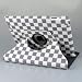 Ctech 360 Degrees Rotating Stand Stylish Grid (white/Gray) Case for Apple iPad 3 (the New iPad 3rd Generation) / iPad 2 with bonus stylus, 4 stand positions, Supports Auto Wake/Sleep Features