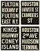 New York Subway Sign Set by Winter Works 12"x9" Art Print Poster