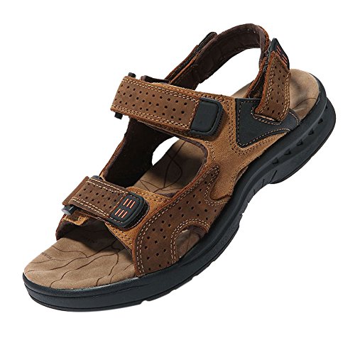 iLoveSIA Men's Leather Walking and Hiking Sandals