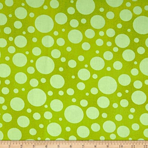 110'' Wide Quilt Back Bubbles Lime Fabric