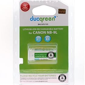 duogreen Canon NB-9L NB 9L Replacement Battery for PowerShot SD4500 IS ELPH 510 HS Digital Cameras High Quality Rechargeable Battery Pack with 1 Year Warranty and a Protector Cap